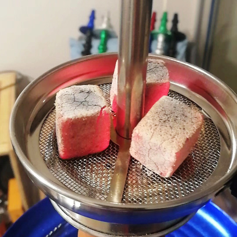 Rongyang Ry005 Rozsdamentes acél hálós Shisha faszén elválasztó, fóliamentes faszén, újrahasználható kiegészítő fogantyúval