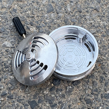 Füstölő serpenyő fémből Dahong 2315462, Szén-izoláció, Szélvédett