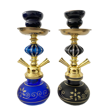 Arab stílusú üveghookah, 2 tömlővel, készletek 6/12/24