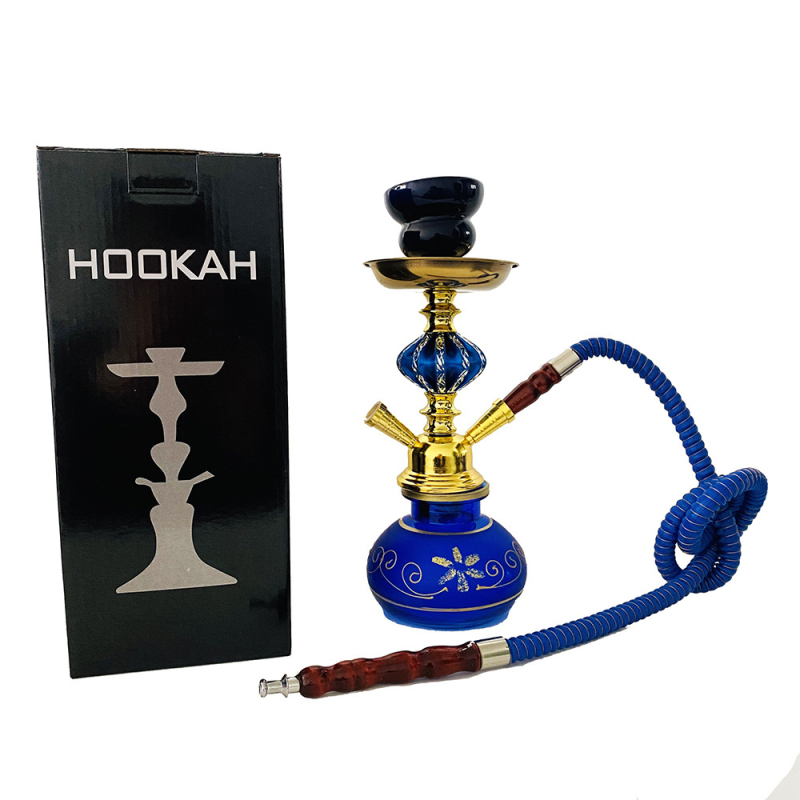 Arab stílusú üveghookah, 2 tömlővel, készletek 6/12/24
