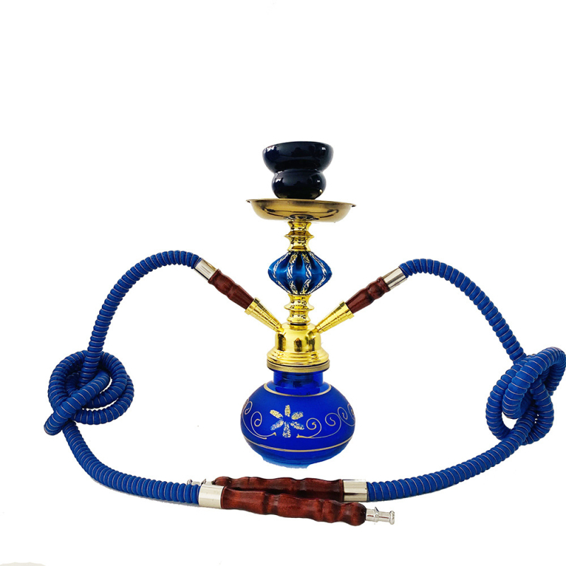 Arab stílusú üveghookah, 2 tömlővel, készletek 6/12/24