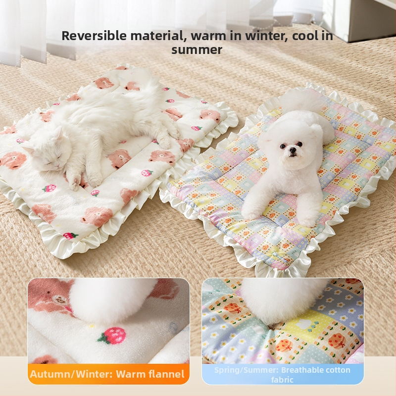 Памучен котешки мат за клетка и гнездо – всесезонно използване, подходящ за котки и кучета, марка Favorite