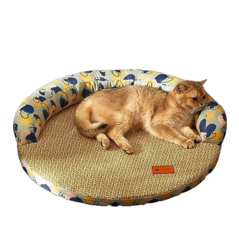 Охлаждащ мат за домашни любимци – платнен ледено‑мат за котки и кучета, летен спален мат, лесно почистване