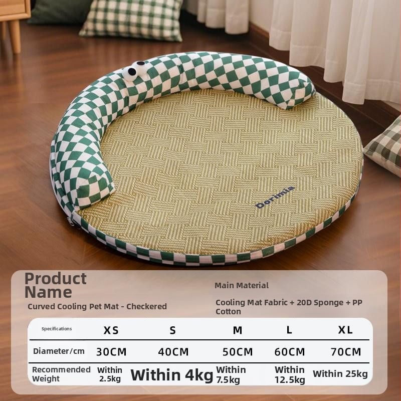 Охлаждащ мат за домашни любимци – платнен ледено‑мат за котки и кучета, летен спален мат, лесно почистване