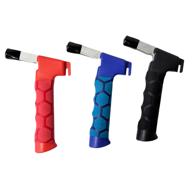 Automobilski 3-u-1 alat za nuždu: čekić za razbijanje stakla, dodatak naslona za ruku, Lin ting, materijal ABS aluminijska legura, težina 0,18 kg