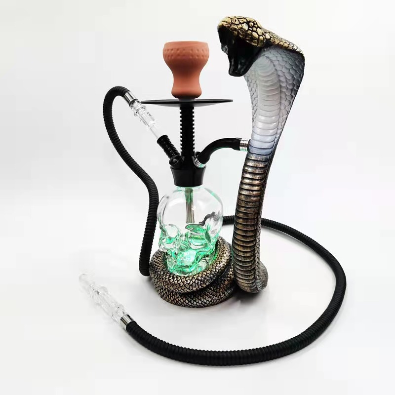 Hookah s oblikom kobre, arapski stil, od smole, s bar osvjetljenjem