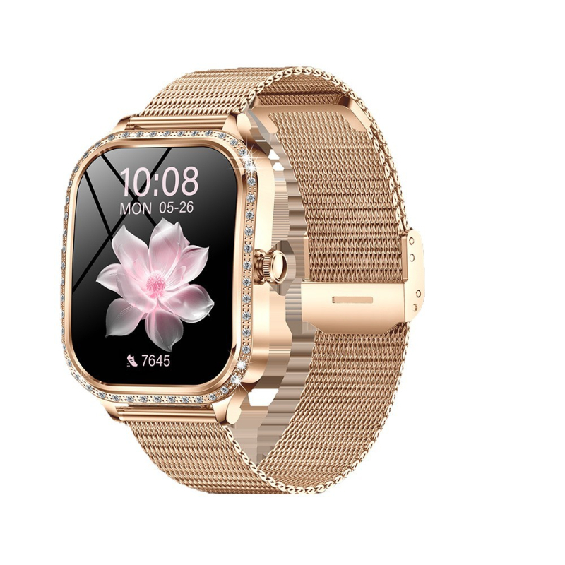 MK88 okosóra Bluetooth-hívásokkal, pulzus-, vérnyomás- és oxigénmonitorozás, AMOLED kijelző, NFC, 21 napos üzemidő