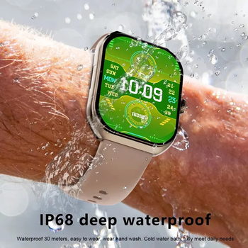 Pametni sat s IP68 vodootpornošću, kvadratnim brojčanikom, kućištem od titanija; praćenje zdravlja: srčani ritam, krvni tlak, SpO2, praćenje sna; trajanje baterije 15–21 dan