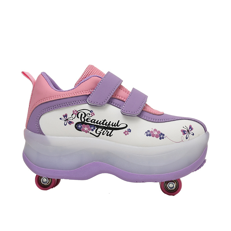 Dječje rol-korice s četiri kotača u dva reda, protuklizne, PU kotači, potplat TPR, cipele Heelys