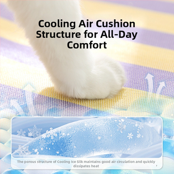 Дишаща лятна подложка за домашни любимци — за котки и малки кучета, Oxford плат, вътрешна употреба