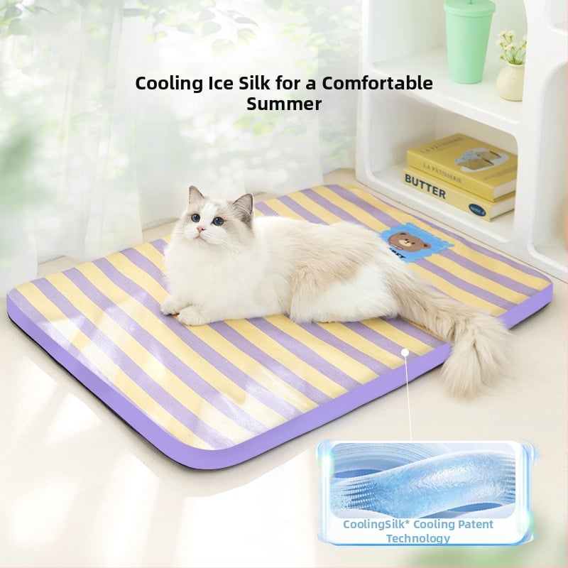 Дишаща лятна подложка за домашни любимци — за котки и малки кучета, Oxford плат, вътрешна употреба