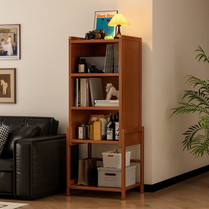 Polica za knjige Haichuan, moderan minimalistički stil, Nanzhu + MDF, model 25579