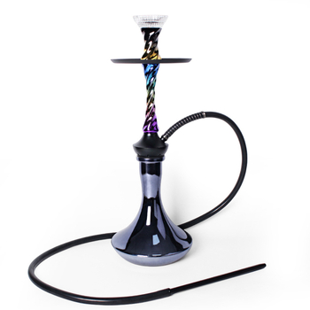Hookah od aluminija, elektroplatirano, uvijeni oblik, arapski stil, veliki čvorasti uzorak