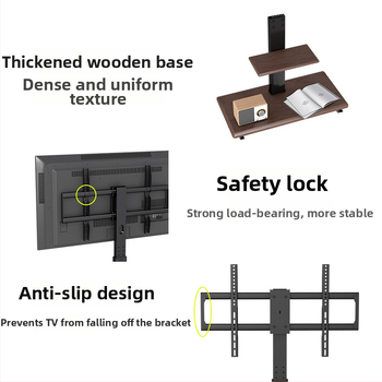 Prenosný stojan na podlahe pre televízor s úložným priestorom, univerzálnymi kolieskami, konštrukcia zo studenej valcovanej ocele; kompatibilné s inteligentnými televízormi.