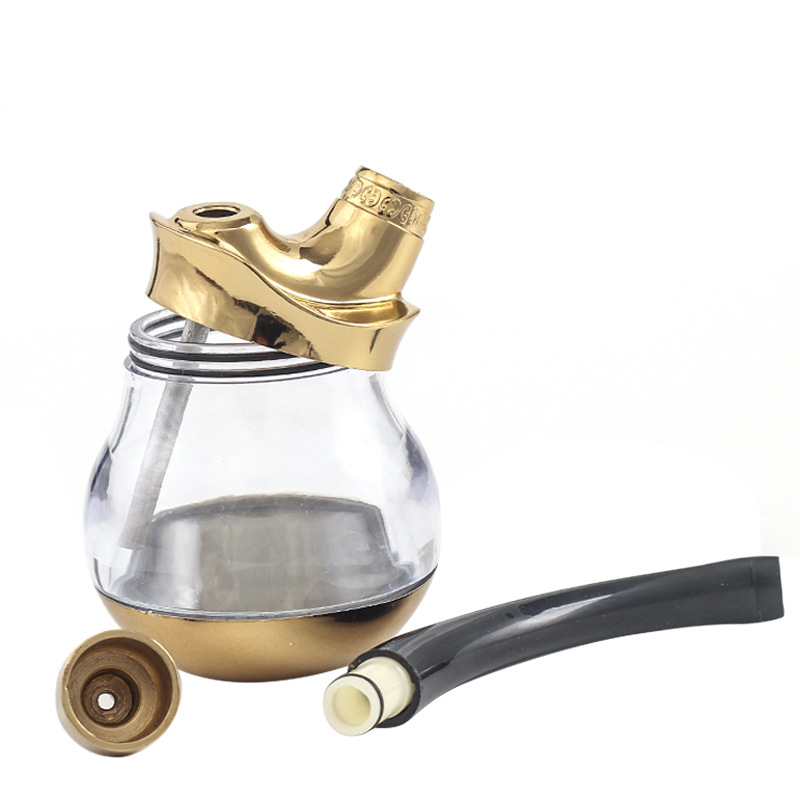 Vízpipa kettős funkcióval – szűrt, hordozható, szétkapcsolható JD-A6 (ötvözet + műanyag)