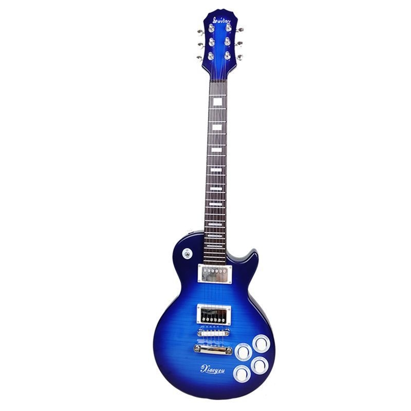 Dječja plastična električna gitara za igru – 6-žičana, početni glazbeni instrument s video vodičem