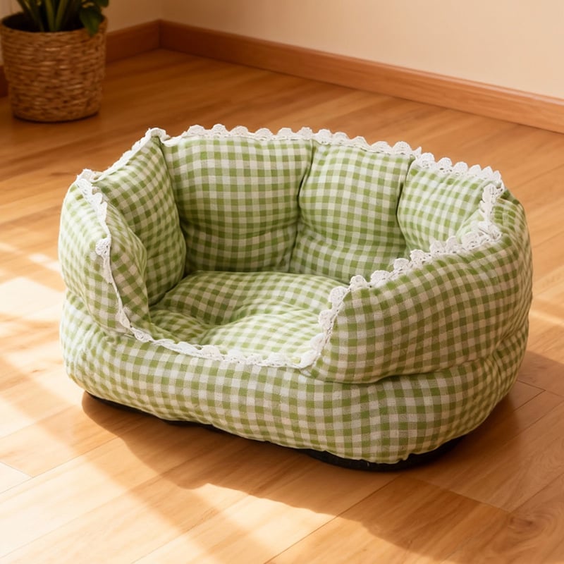Легло за домашни любимци за четири сезона с дантелен дизайн, за малки породи, вътрешна употреба, без монтаж, топло и лесно за почистване