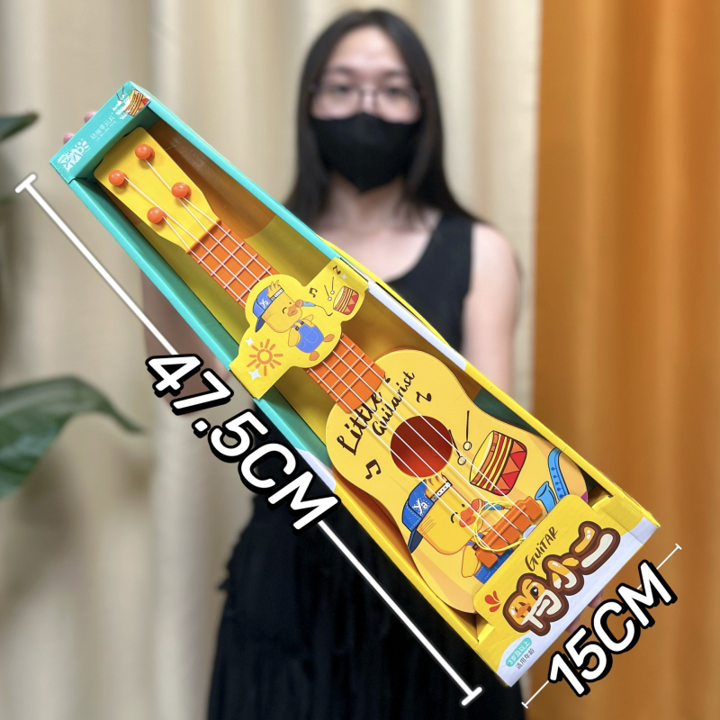 Edukativna dječja gitarska igračka s doživljajem ukulele, uzrast 4–6 godina, podrijetlo Guangdong, pakiranje kutija, interaktivni obrazovni glazbeni instrument