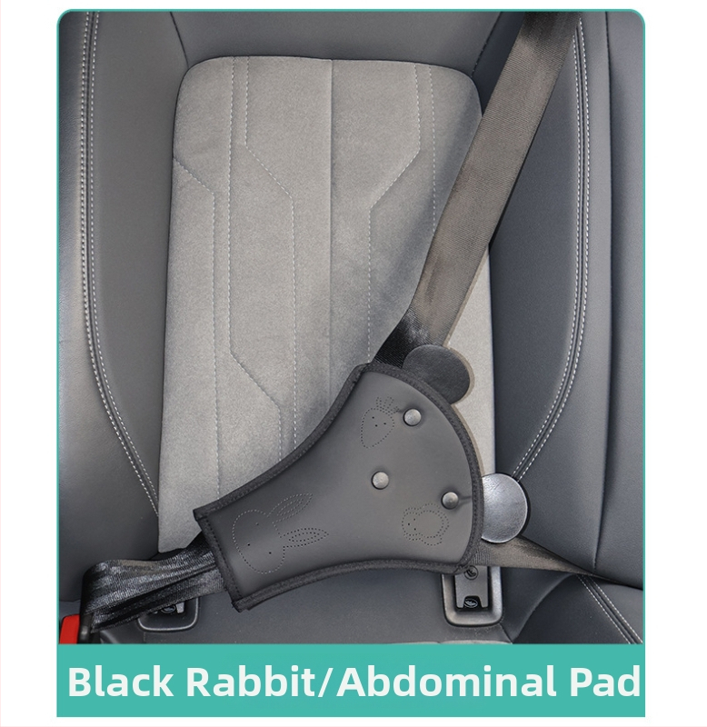 Nastaviteľný držiak bezpečnostného pásu pre detské auto s ochranou krku a obmedzovačom ramena-brucha - PVC materiál