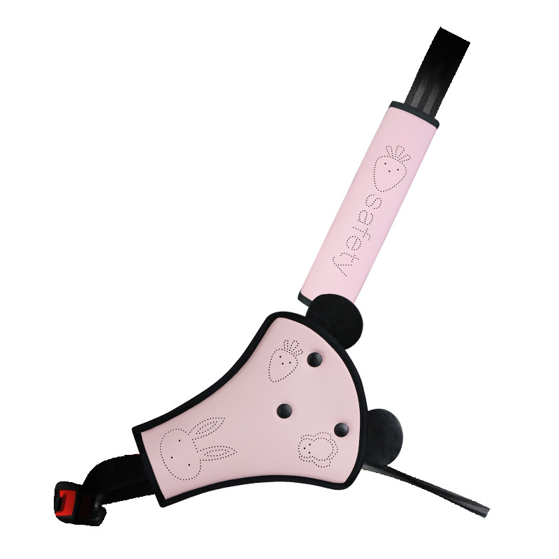 Prilagodljiv držač sigurnosnog pojasa za dječje auto sjedalo s zaštitom vrata i ograničivačem ramena-trbuha - PVC materijal