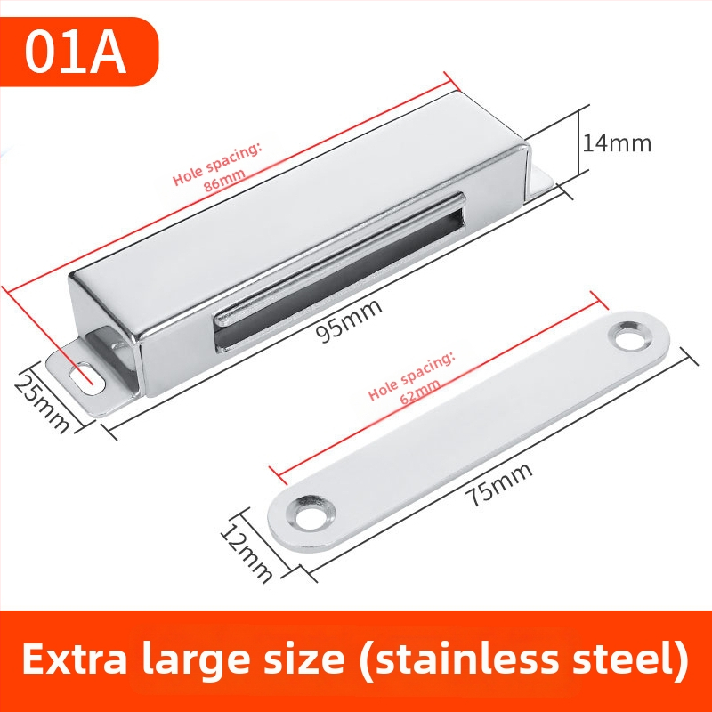 Μαγνήτης πόρτας ντουλαπας από ανοξείδωτο χάλυβα με παχιά μεταλλική πλάκα, μάρκα Left Steel, μοντέλο bxgcx, κατάλληλος για πόρτες ντουλαπών, πόρτες δωματίων και πυρασφάλειας