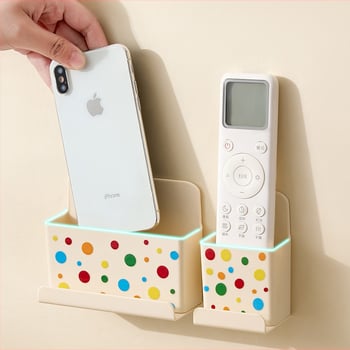 Cutie de depozitare pentru telecomenzi, montată pe perete — plastic PP, design drăguț de desen animat, model 20250507023, 40 g