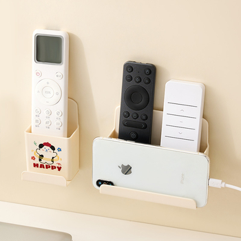 Cutie de depozitare pentru telecomenzi, montată pe perete — plastic PP, design drăguț de desen animat, model 20250507023, 40 g
