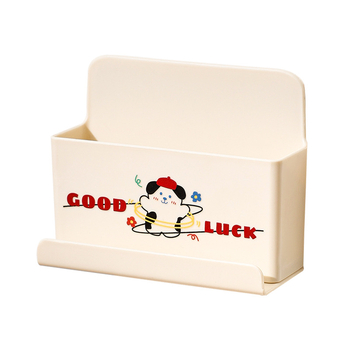 Cutie de depozitare pentru telecomenzi, montată pe perete — plastic PP, design drăguț de desen animat, model 20250507023, 40 g