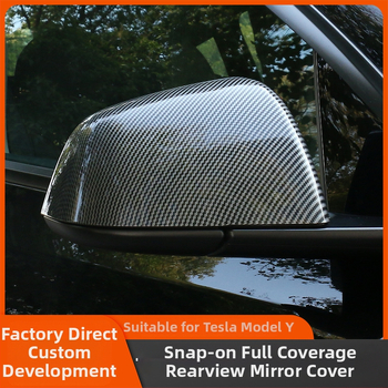 Kryt spätného zrkadla Tesla Model 3/Y – ABS, lepené dolné puzdro krytu, rám šošovky