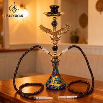 Nargila od nehrđajućeg čelika s dvostrukim cijevima – OKHOOKAH 0K-75-3045 kompletni set