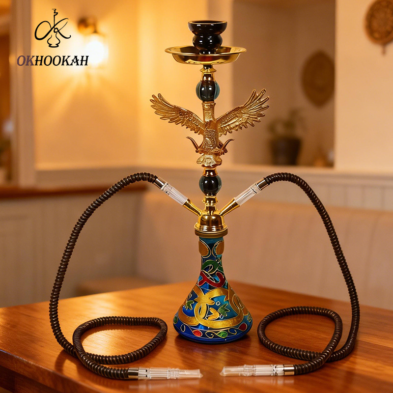 Nargila od nehrđajućeg čelika s dvostrukim cijevima – OKHOOKAH 0K-75-3045 kompletni set