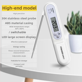 TP600 Digitálny teplomer s sondou na potraviny – Meria teplotu vody, mlieka a oleja – pero-štýlu BBQ teplomer