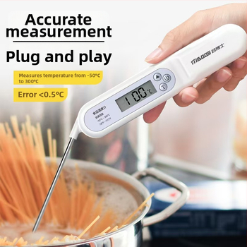 TP600 Digitálny teplomer s sondou na potraviny – Meria teplotu vody, mlieka a oleja – pero-štýlu BBQ teplomer
