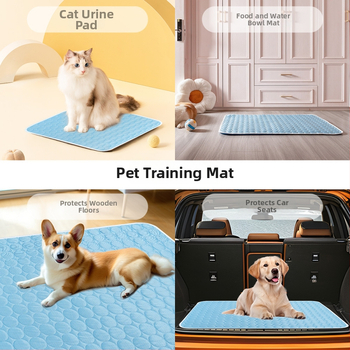 Охлаждаща подложка за кучета с дишащ Ice Silk плат – прана, многократно използваема, охлаждаща подложка (AIO)