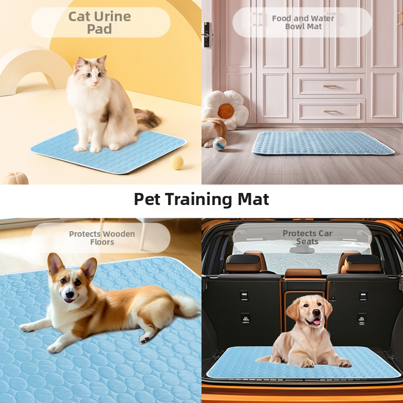 Охлаждаща подложка за кучета с дишащ Ice Silk плат – прана, многократно използваема, охлаждаща подложка (AIO)