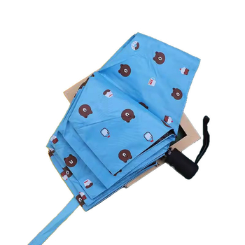 Automata nap- és eső elleni esernyő, 3 részben összecsukható kivitel, acél váz 8 bordával, 170T vegyi rostból készült szövet gumírozott bevonattal, középső oszlop rostból, műanyag fogantyú, modell YS-6034