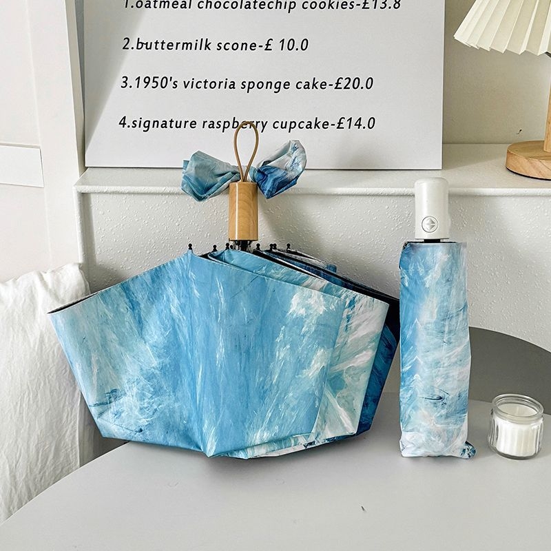 Automatski sklopivi kišobran za sunce, 8 rebara, tkanina 190T, UPF>50, polumjer 48–53 cm