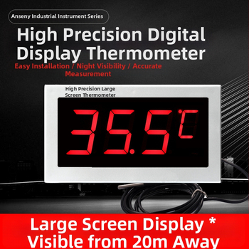 Termometar s velikim zaslonom za mjerenje temperature vode u akvakulturi i skladištenju u hladnjaci – digitalni prikaz, visoka preciznost, brend An shengyi