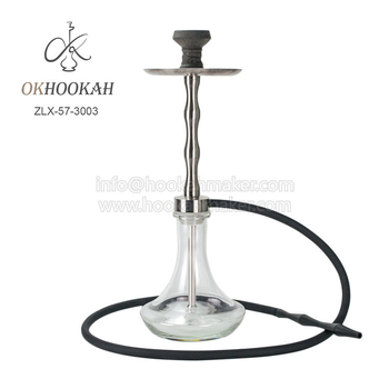 OKHOOKAH nehrđajući čelik Hookah – velika jednodijelna arapska vodena lula, kompletan prijenosni set, model ZLX-57-3003