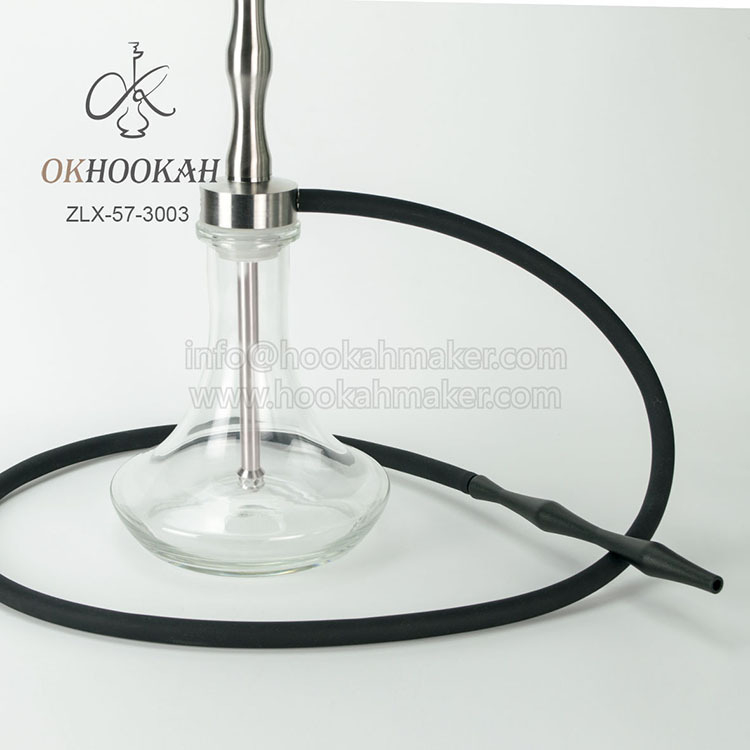 OKHOOKAH nehrđajući čelik Hookah – velika jednodijelna arapska vodena lula, kompletan prijenosni set, model ZLX-57-3003