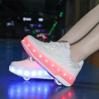 Παιδικά παπούτσια με ρόδες, φωτεινά και φορτιζόμενα, μάρκα New Code (Mob shoes)