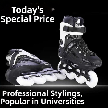 Inline πατίνια με PVC επάνω μέρος, PU τροχοί, σόλα από τένοντα βοείου, τροχοί σε μία σειρά