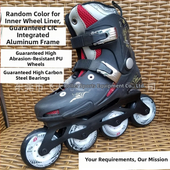 Inline πατίνια με PVC επάνω μέρος, PU τροχοί, σόλα από τένοντα βοείου, τροχοί σε μία σειρά
