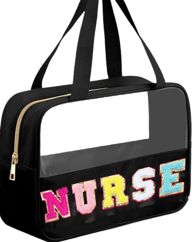 Διαφανές PVC τσαντάκι καλλυντικών με μοτίβο γράμματος, επένδυση από πολυεστέρα — αδιάβροχο, διαχωρισμός στεγνών–υγρών, ταξιδιωτικός οργανωτής