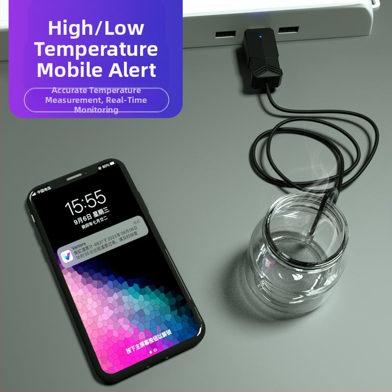 Akvarijski termometar s WiFi i Bluetooth, alarm za temperaturu i daljinsko praćenje putem aplikacije