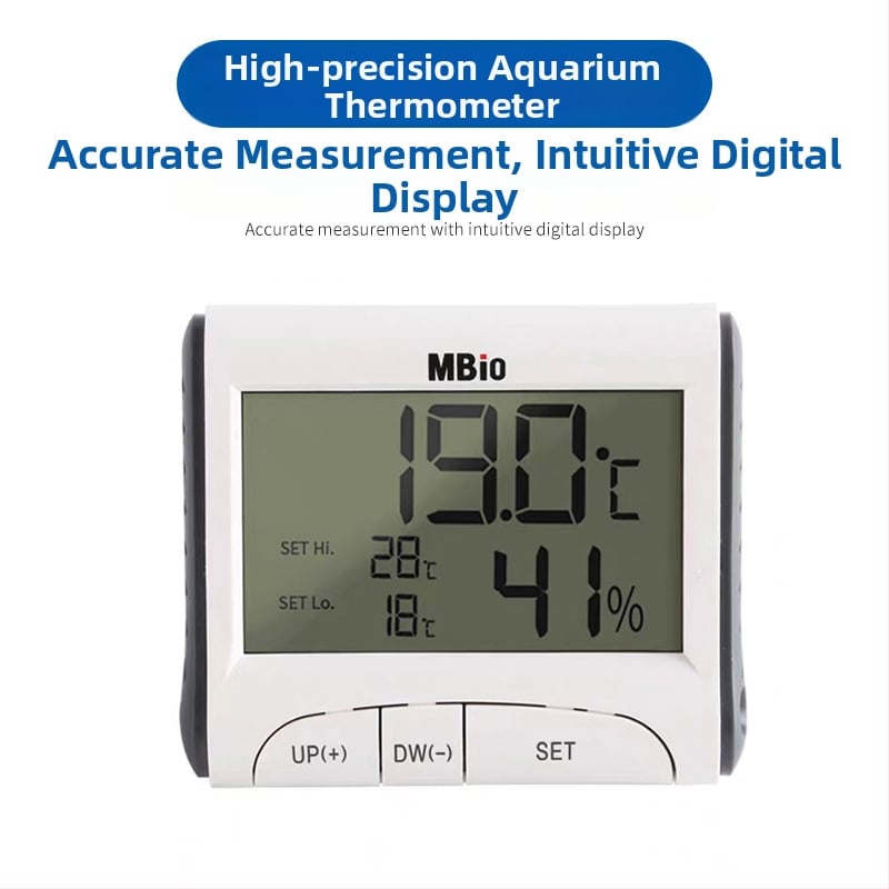 Akvarijski termometar s visokopreciznim zaslonom i elektroničkom sondom, vanjski senzor za kontrolu temperature u kornjačinom akvariju