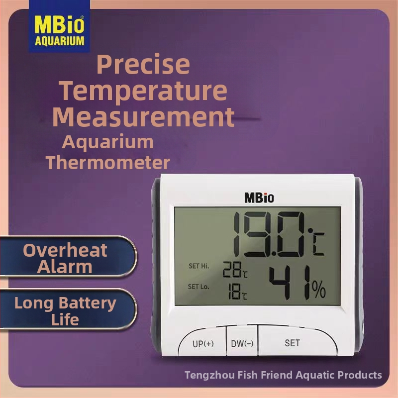 Akvarijski termometar s visokopreciznim zaslonom i elektroničkom sondom, vanjski senzor za kontrolu temperature u kornjačinom akvariju