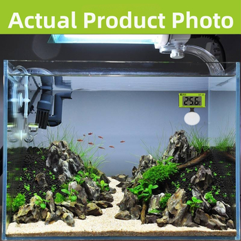 Akvarijski termometar s elektroničkim digitalnim zaslonom; visoka preciznost mjerenja temperature vode; ekološki ABS materijal.