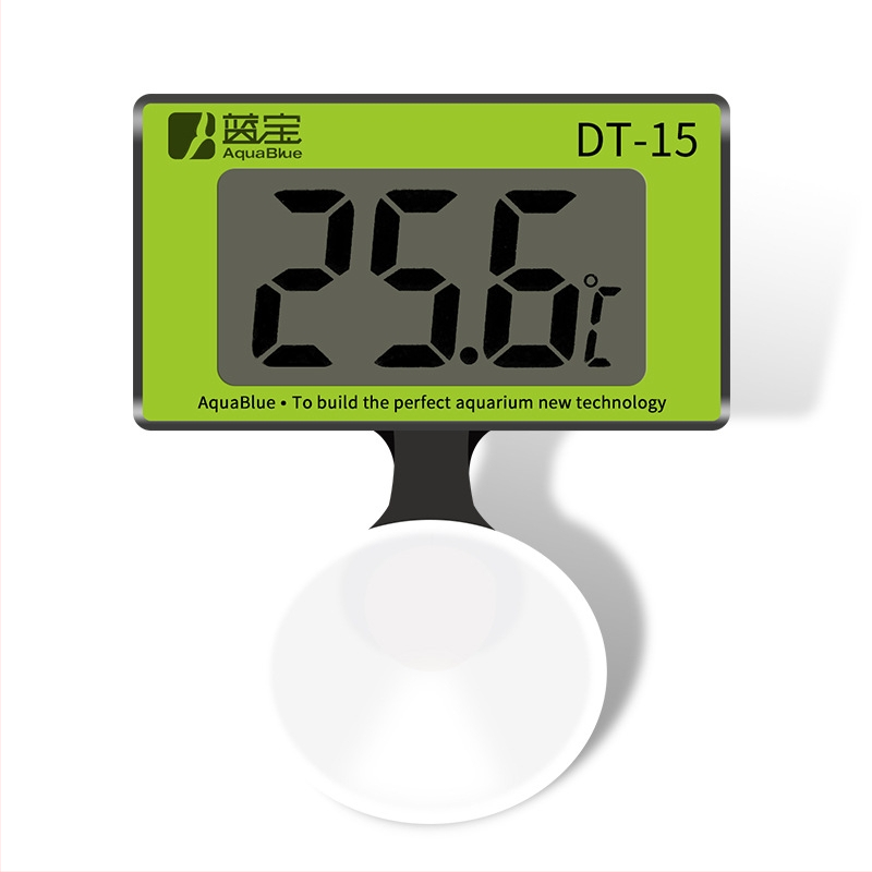 Akvarijski termometar s elektroničkim digitalnim zaslonom; visoka preciznost mjerenja temperature vode; ekološki ABS materijal.
