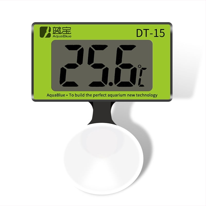 Akvarijski termometar s elektroničkim digitalnim zaslonom; visoka preciznost mjerenja temperature vode; ekološki ABS materijal.